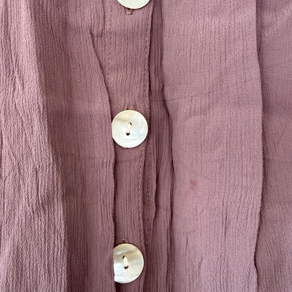 Vintage Mauve Crochet and Capiz Shell Midi Dress - Picture 5 of 6